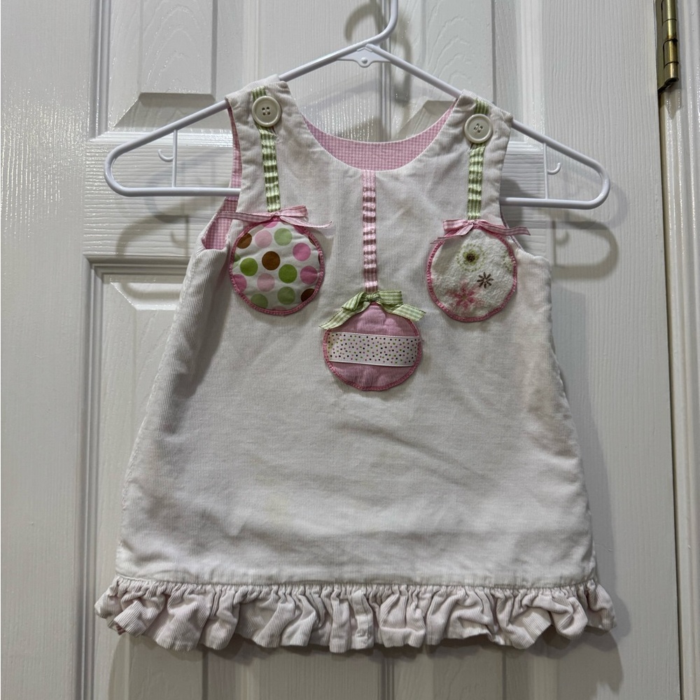 Adorable Pink and White Dress with Polka Dots